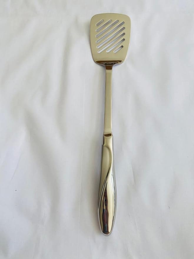 KKS Stainless Steel Heat Resistant Kitchen Cooking and Serving Spoon, Solid 16 inches, Sliver