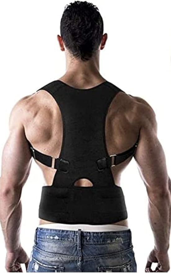 Magnetic Therapy Back Corrector, Shoulder Back Support Belt Lumbar Support for Men and Women Humpback Posture Corrective Brace