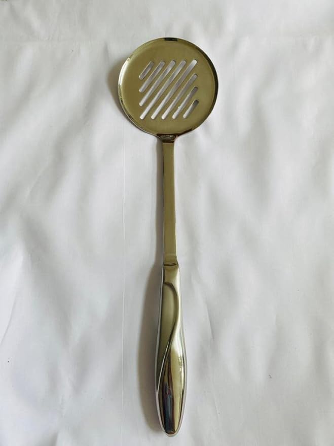 KKS Stainless Steel Heat Resistant Kitchen Cooking and Serving Spoon, Solid 16 inches, Sliver