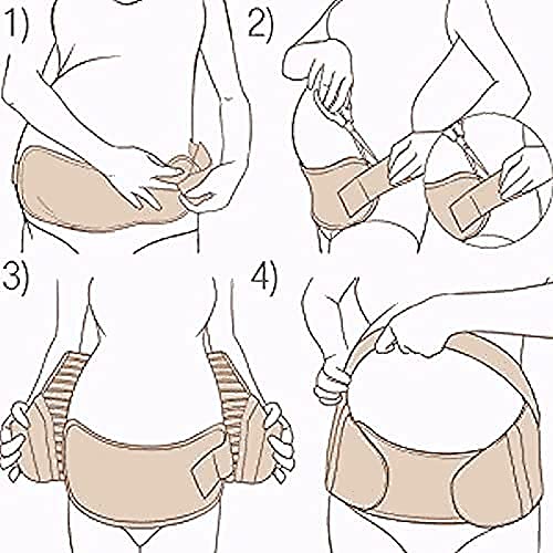 Jamila Maternity Belt Pregnancy Support Belt Lumbar Back Support Waist Band Belly Bump Brace, Relieve Back, Pelvic, Hip Pain Labour and Recovery (Black)