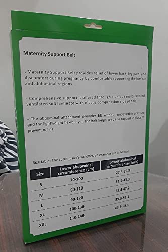 Jamila Maternity Belt Pregnancy Support Belt Lumbar Back Support Waist Band Belly Bump Brace, Relieve Back, Pelvic, Hip Pain Labour and Recovery (Black)
